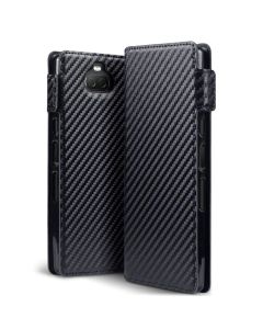 Terrapin Θήκη Πορτοφόλι Wallet Case (117-005-649) Carbon Fibre Black (Sony Xperia 10)