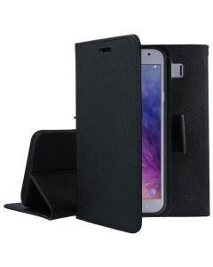 Tel1 Fancy Diary Case Θήκη Πορτοφόλι με δυνατότητα Stand Black (Samsung Galaxy J4 2018)