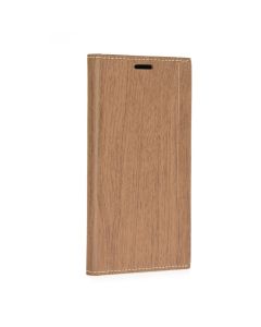 Forcell Wallet Case με δυνατότητα Stand Brown Wooden Pattern (Huawei Y7)