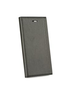 Forcell Wallet Case με δυνατότητα Stand Black Wooden Pattern (Huawei Y7)