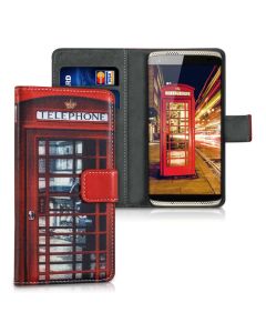 KWmobile Wallet Case Θήκη Πορτοφόλι με δυνατότητα Stand (38701.01) Phone Booth (ZTE Axon Mini)