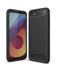 TPU Carbon Rugged Armor Case Black (LG Q6)