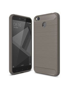 TPU Carbon Rugged Armor Case Ανθεκτική Θήκη Grey (Xiaomi Redmi 4X)