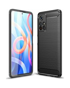 TPU Carbon Rugged Armor Case Black (Xiaomi Poco M4 Pro 5G / Redmi Note 11T 5G / 11S 5G)