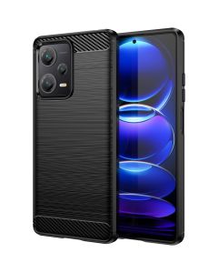 TPU Carbon Rugged Armor Case Black (Xiaomi Redmi Note 12 Pro Plus)