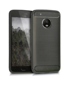 KWmobile Jelly Brushed Carbon Slim Case Θήκη Σιλικόνης (41391.02) Grey (Motorola Moto G5 Plus)