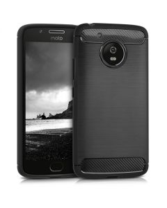 KWmobile Jelly Brushed Carbon Slim Case Θήκη Σιλικόνης (41248.02) Black (Motorola Moto G5)