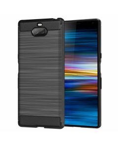 TPU Carbon Rugged Armor Case Black (Sony Xperia 10)