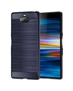 TPU Carbon Rugged Armor Case Blue (Sony Xperia 10)