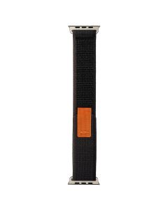 Trail Velcro Nylon Strap - Black - Υφασμάτινο Λουράκι για Apple Watch 38/40/41mm (1/2/3/4/5/6/7/8/9/SE)