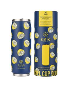 Estia Travel Cup Save The Aegean Stainless Steel 500ml Ισοθερμικό Ποτήρι - Citrus Infusion