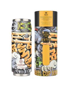 Estia Travel Cup Save The Aegean Stainless Steel 500ml Ισοθερμικό Ποτήρι - Graffiti Rhythm