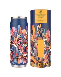 Estia Travel Cup Save The Aegean Stainless Steel 500ml Ισοθερμικό Ποτήρι - Vibrant Vortex