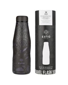 Estia Travel Flask Save The Aegean (01-22044) Stainless Steel Bottle 500ml Θερμός - Noir Echo