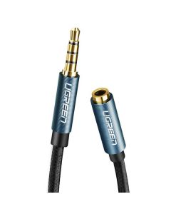 UGREEN AV118 Audio Extender Jack 3.5mm AUX Καλώδιο 2m Black / Blue