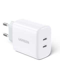 Ugreen Fast Wall Charger 2x USB Type-C Power Delivery 40W (10343) Αντάπτορας Φόρτισης - White