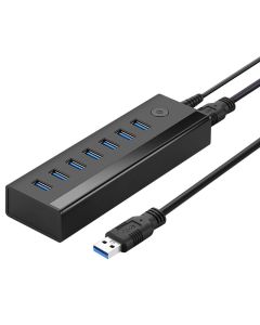 UGREEN 7in1 Multifunctional HUB 7x USB-A 5Gb/s (US219) Αντάπτορας με Εξωτερική Παροχή Ρεύματος - Black
