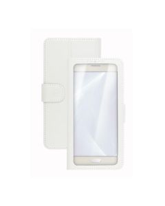 Celly Unica View L Case Θήκη Πορτοφόλι White για συσκευές με οθόνη από 4.0" μέχρι 4.5"