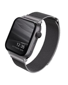 UNIQ Dante Milanese Strap Stainless Steel Graphite για Apple Watch 38/40/41mm (1/2/3/4/5/6/7/8/9/SE)