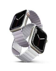 UNIQ Revix Silicone Magnetic Loop Strap Lilac / White - Apple Watch 42/44/45/49mm (1/2/3/4/5/6/7/8/9/SE/ULTRA)