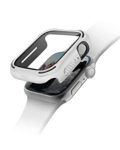 UNIQ Torres Antimicrobial Case with 9H Tempered Glass για Apple Watch 40mm (4/5/6/SE) - Dove White