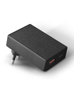 UNIQ Wall Charger Votre Slim Duo USB / Type C 20W - Charcoal Black