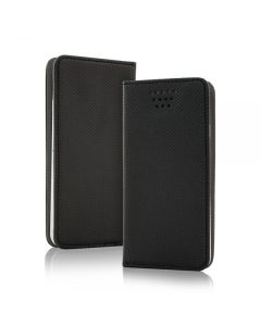 Universal Smart Wallet Case Θήκη Πορτοφόλι Μαύρο για συσκευές με οθόνη από 4.5" μέχρι 5.0"