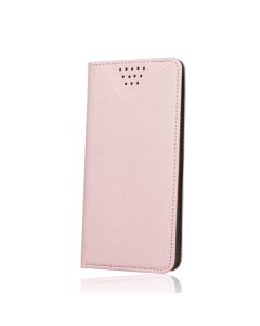 Universal Smart Wallet Case Θήκη Πορτοφόλι Ροζ Χρυσό για συσκευές με οθόνη από 5.5" μέχρι 5.7"