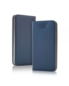Universal Smart Wallet Case Θήκη Πορτοφόλι Μπλε για συσκευές με οθόνη από 5.5" μέχρι 5.7"