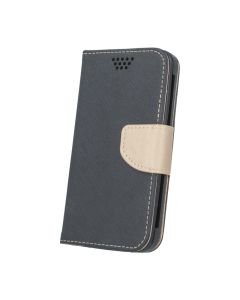 Universal Fancy Wallet Case Stand - Θήκη Πορτοφόλι Black / Gold για συσκευές με οθόνη 5.5"