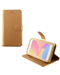 Universal Wallet Case Stand - Θήκη Πορτοφόλι Gold για συσκευές με οθόνη 5.2" - 5.8"