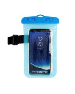 Αδιάβροχη Θήκη Universal Bag / Armband για Συσκευές Οθόνης από 5.0'' έως 5.8" με Κούμπωμα - Blue