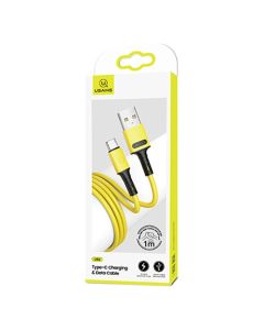 Usams U52 USB Type-C Data Sync & Charging Cable (US-SJ436) Καλώδιο Φόρτισης 2A USB Type-C 1m Yellow
