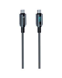 Forcell F-ENERGY C274 Digital 60W Καλώδιο Φόρτισης QC4.0 PD 3A Type C σε Type C 1.2m - Black - MT82676