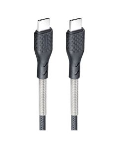 Forcell F-ENERGY CB-04C Carbon 100W Καλώδιο Φόρτισης QC4.0 PD 5A Type C σε Type C 1m - Black - MT82685