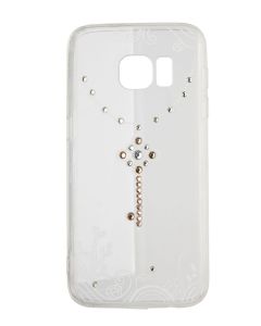 VENNUS ART Strass TPU Case Θήκη Σιλικόνης με Στρας - Keychain White (Samsung Galaxy S7)