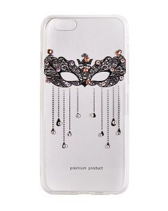 VENNUS ART Strass TPU Case Θήκη Σιλικόνης με Στρας - Mask Black (iPhone 6 Plus / 6s Plus)