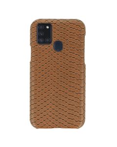 Vennus Wild Case PU Leather Σκληρή Θήκη Design 2 Brown  (Samsung Galaxy A21s)
