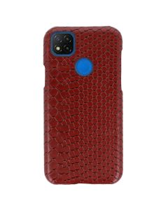 Vennus Wild Case PU Leather Σκληρή Θήκη Design 3 Dark Red (Xiaomi Redmi 9C / 9C NFC)