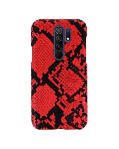 Vennus Wild Case PU Leather Σκληρή Θήκη Design 5 Black / Red (Xiaomi Redmi 9)