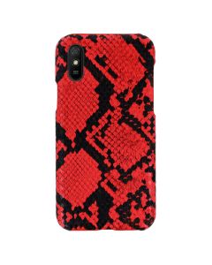Vennus Wild Case PU Leather Σκληρή Θήκη Design 5 Black / Red (Xiaomi Redmi 9A / 9AT)