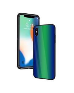 Vennus Glass Reflect Case Πράσινο / Μπλε (iPhone X / Xs)