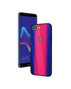 Vennus Glass Reflect Case Φούξια / Μπλε (Huawei Y9 2018)