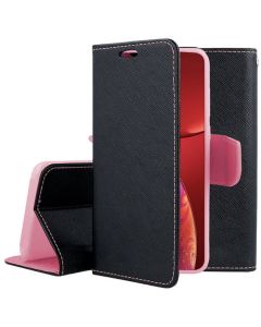 Tel1 Fancy Diary Case Θήκη Πορτοφόλι με δυνατότητα Stand Black / Pink (iPhone 13)