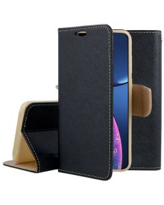 Tel1 Fancy Diary Case Θήκη Πορτοφόλι με δυνατότητα Stand Black / Gold (iPhone 14 Pro)