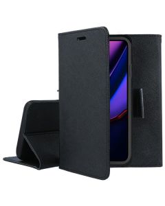 Tel1 Fancy Diary Case Θήκη Πορτοφόλι με δυνατότητα Stand Black (iPhone 13 Pro Max)