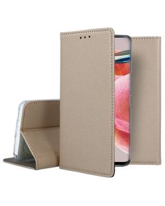Forcell Smart Book Case με Δυνατότητα Stand Θήκη Πορτοφόλι Gold (Xiaomi Redmi Note 12 4G) - MT71385