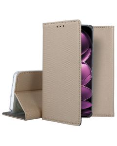 Forcell Smart Book Case με Δυνατότητα Stand Θήκη Πορτοφόλι Gold (Xiaomi Redmi Note 12 Pro Plus)