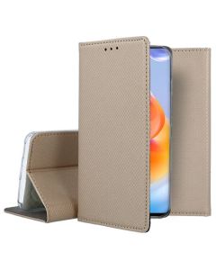 Forcell Smart Book Case με Δυνατότητα Stand Θήκη Πορτοφόλι Gold (Xiaomi Redmi Note 12S) - MT71391