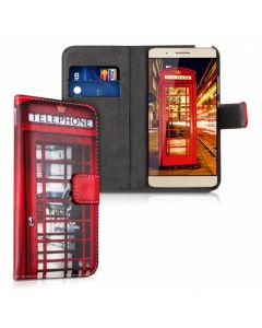 KWmobile Wallet Case Θήκη Πορτοφόλι με δυνατότητα Stand (36383.03) Phone Booth (Huawei Honor 7i / Huawei Shot X)